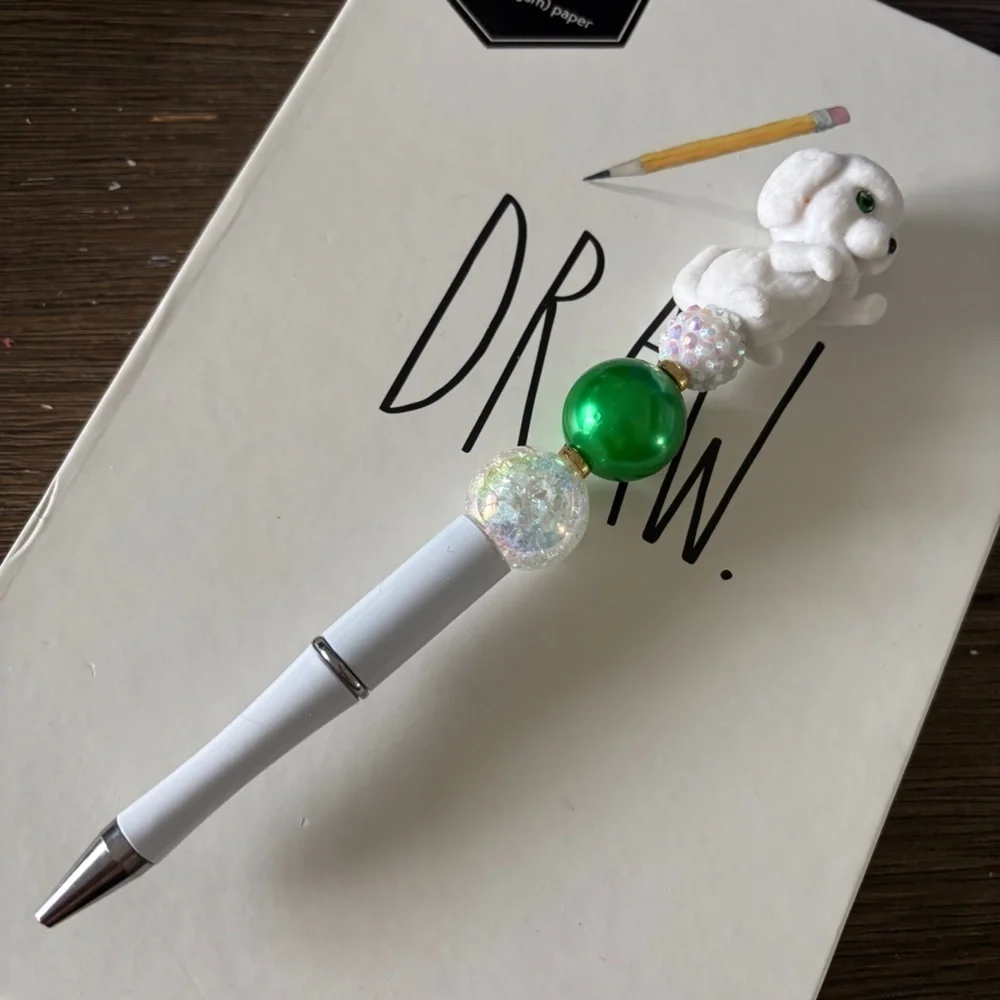 Puppy in my Pocket: Carmella maltipoo dog handmade pen
